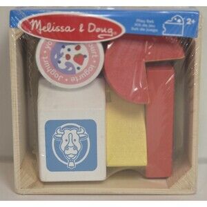 Melissa & Doug Kids Food Groups Wooden Play Set Dairy 5 Pieces New Sealed